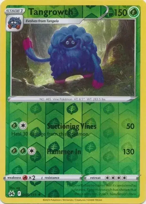 Tangrowth [Reverse Holo] - Pokemon Crown Zenith #5