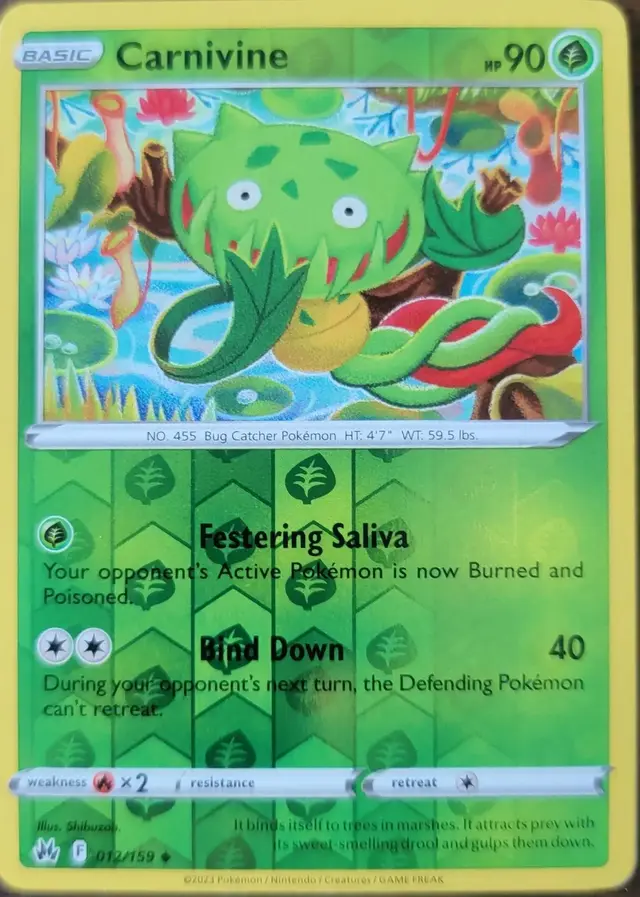 Carnivine [Reverse Holo] - Pokemon Crown Zenith #12