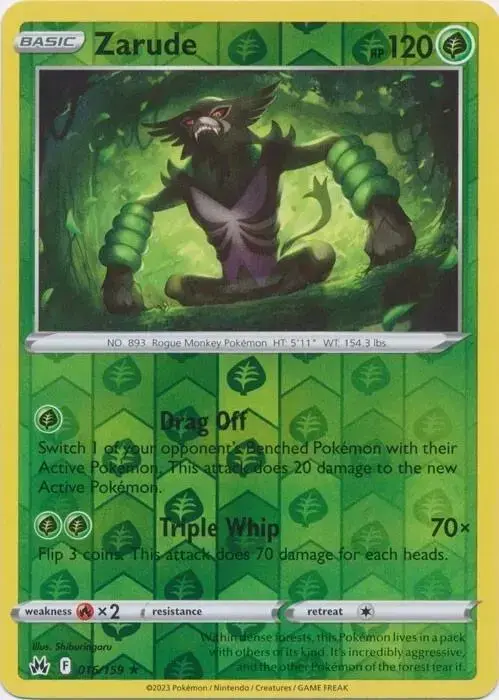 Zarude [Reverse Holo] - Pokemon Crown Zenith #16
