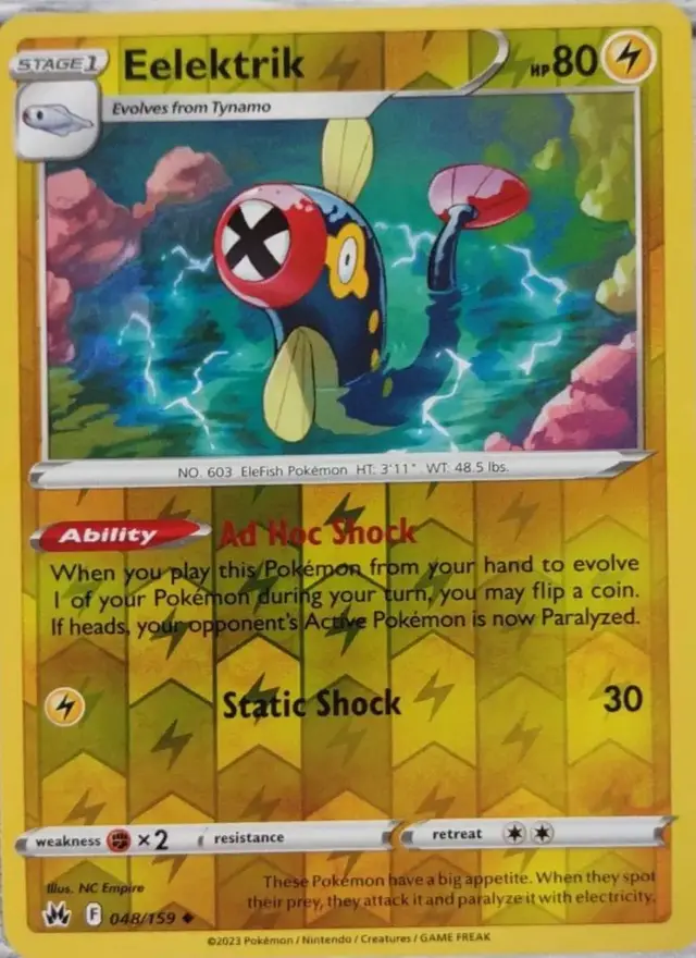 Eelektrik [Reverse Holo] - Pokemon Crown Zenith #48