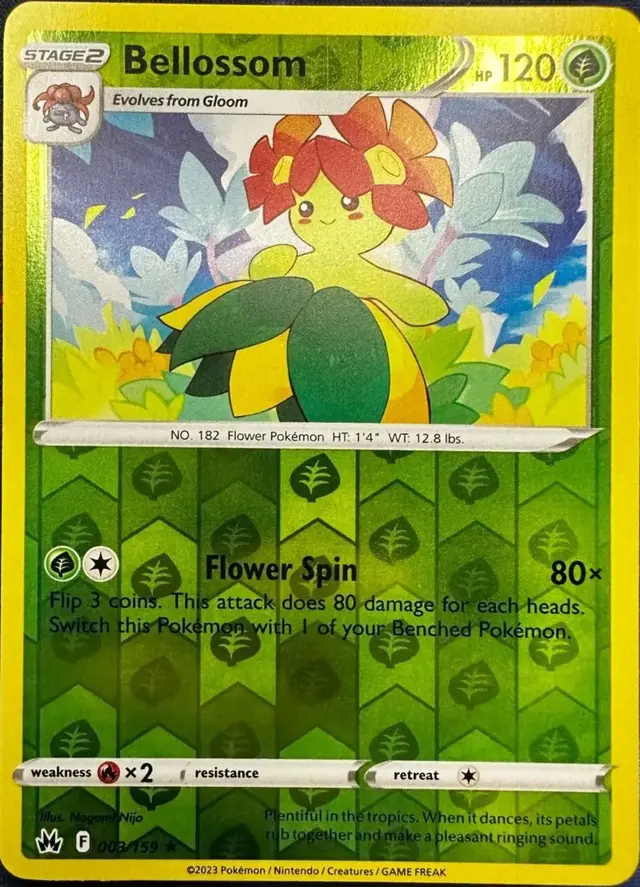 Bellossom [Reverse Holo] - Pokemon Crown Zenith #3