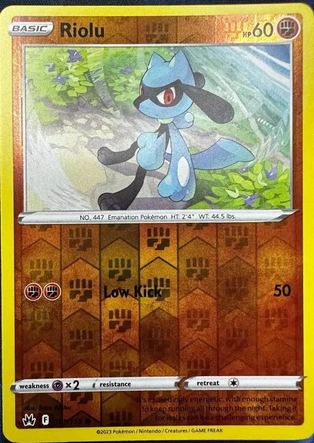 Riolu [Reverse Holo] - Pokemon Crown Zenith #71