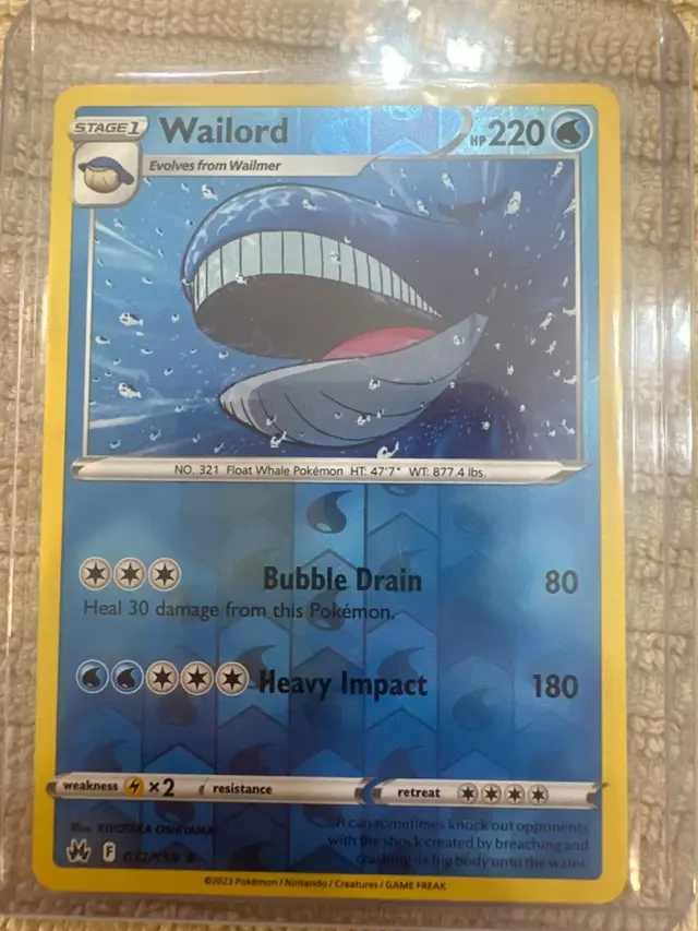 Wailord [Reverse Holo] - Pokemon Crown Zenith #32