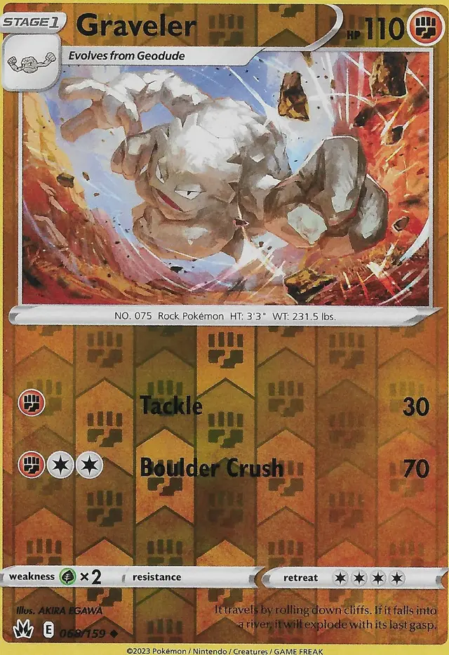 Graveler [Reverse Holo] - Pokemon Crown Zenith #68