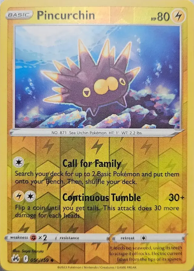 Pincurchin [Reverse Holo] - Pokemon Crown Zenith #56