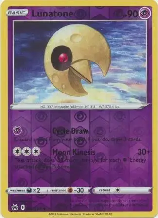 Lunatone [Reverse Holo] - Pokemon Crown Zenith #62