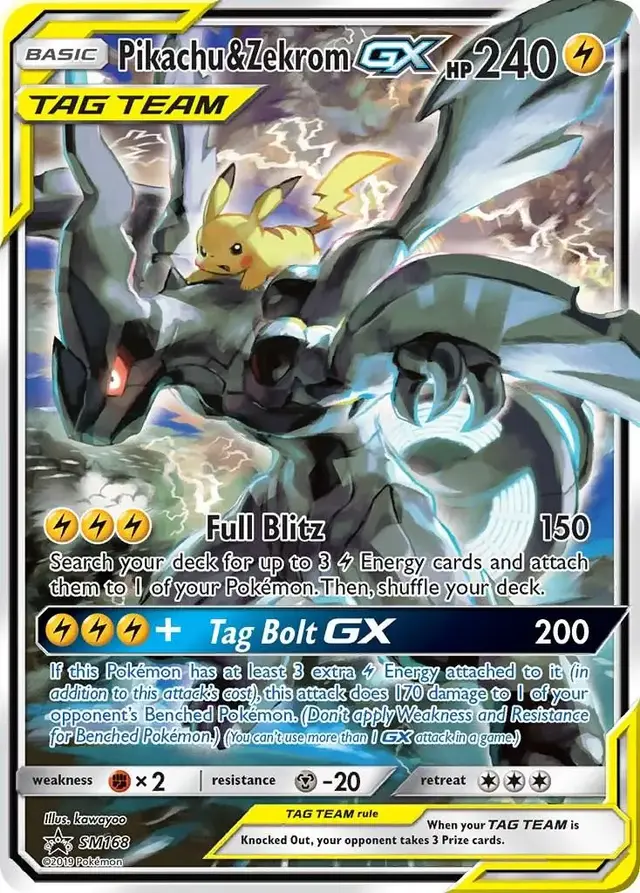 Pikachu & Zekrom GX - Pokemon SM Promos #SM168