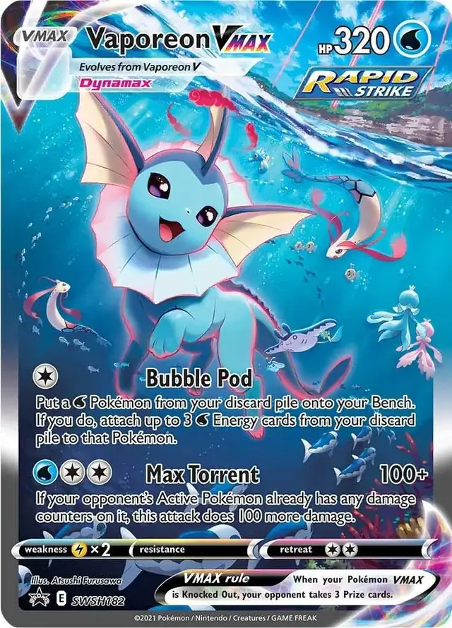 Vaporeon VMAX - Pokemon Sword & Shield Promos #SWSH182