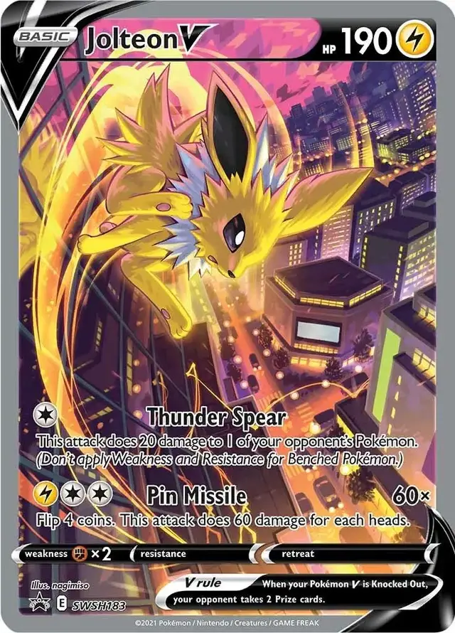 Jolteon V - Pokemon Sword & Shield Promos #SWSH183