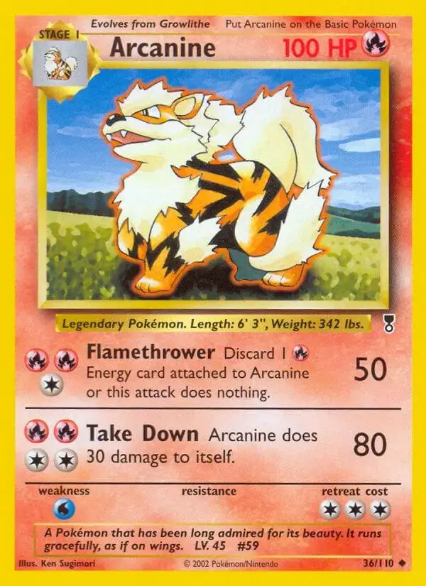 Arcanine - Pokemon Legendary Collection #36
