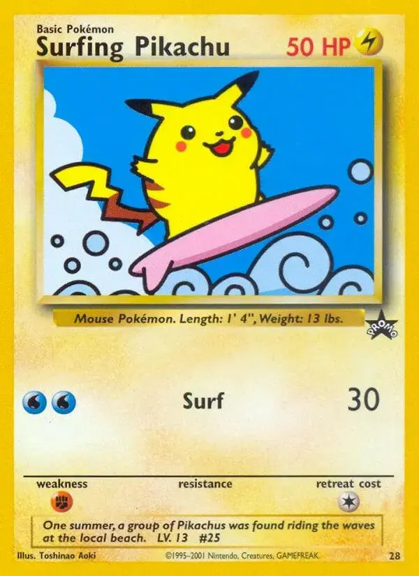 Surfing Pikachu - Pokemon WoTC Promos #28