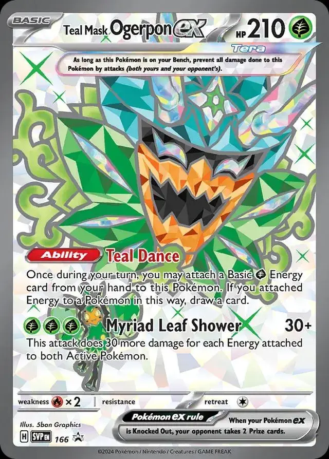 Teal Mask Ogerpon Ex - Pokemon Scarlet & Violet Promos #166