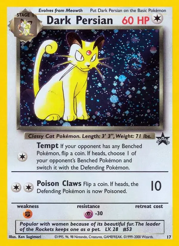 Dark Persian - Pokemon WoTC Promos #17