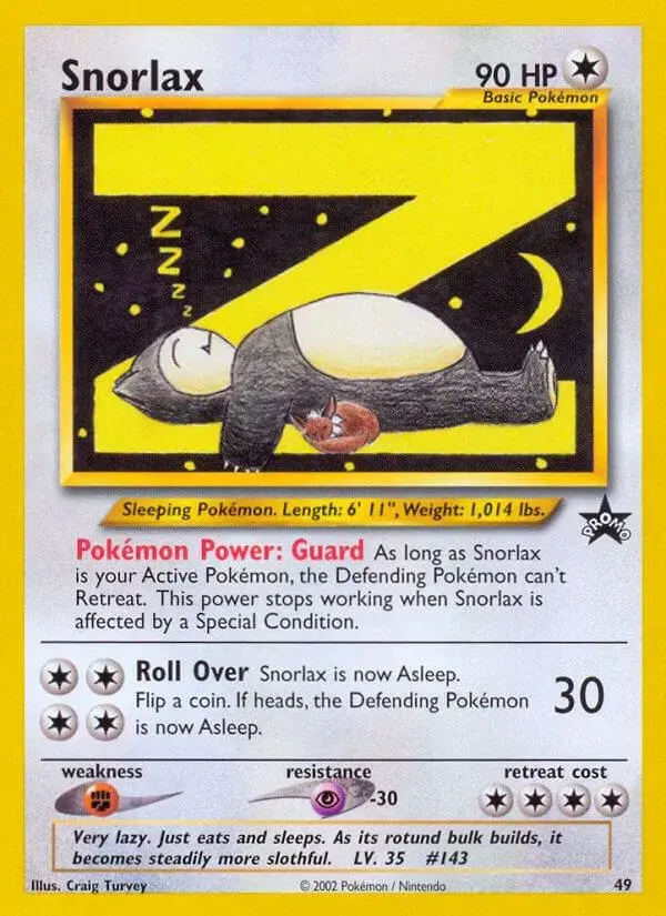 Snorlax - Pokemon WoTC Promos #49