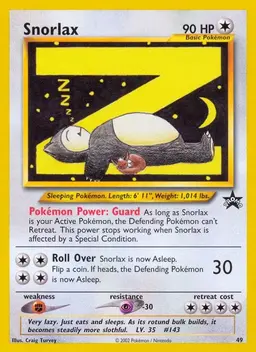 Snorlax #49 - Pokemon WoTC Promos