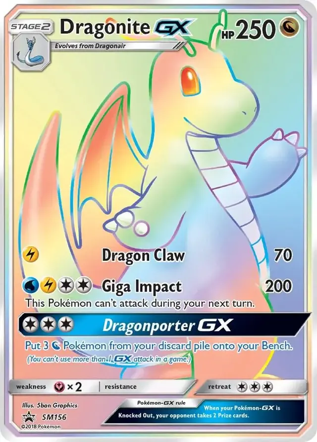 Dragonite GX - Pokemon SM Promos #SM156