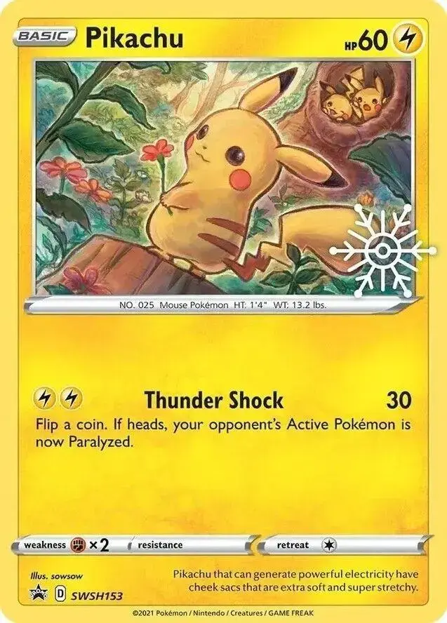 Pikachu [Snowflake Stamp] - Pokemon Sword & Shield Promos #SWSH153