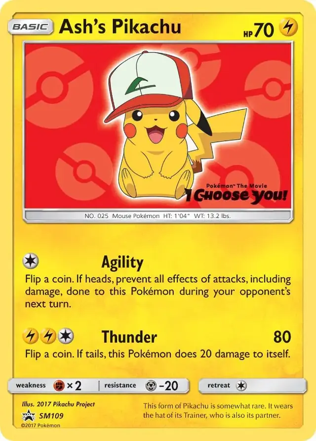 Ash's Pikachu - Pokemon SM Promos #SM109