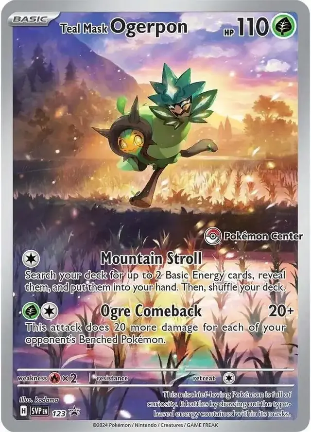 Teal Mask Ogerpon [Pokemon Center] - Pokemon Scarlet & Violet Promos #123