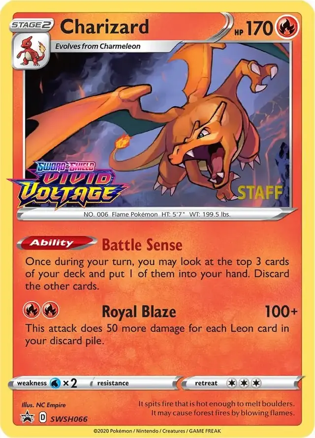 Charizard [Staff] - Pokemon Prerelease & Staff Promos #SWSH066