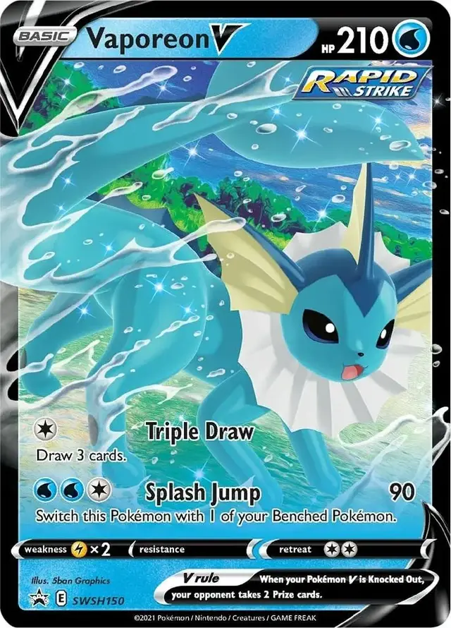 Vaporeon V - Pokemon Sword & Shield Promos #SWSH150