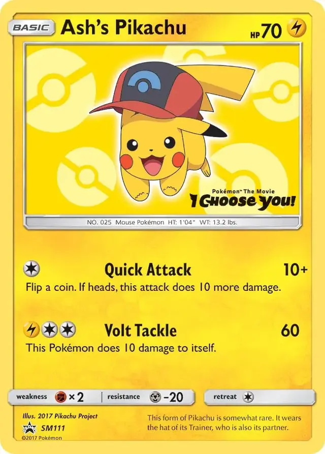 Ash's Pikachu - Pokemon SM Promos #SM111