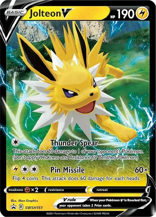 Jolteon V - Pokemon Sword & Shield Promos #SWSH151