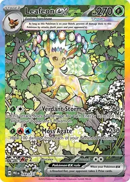 Leafeon ex #144 - Pokemon Prismatic Evolutions
