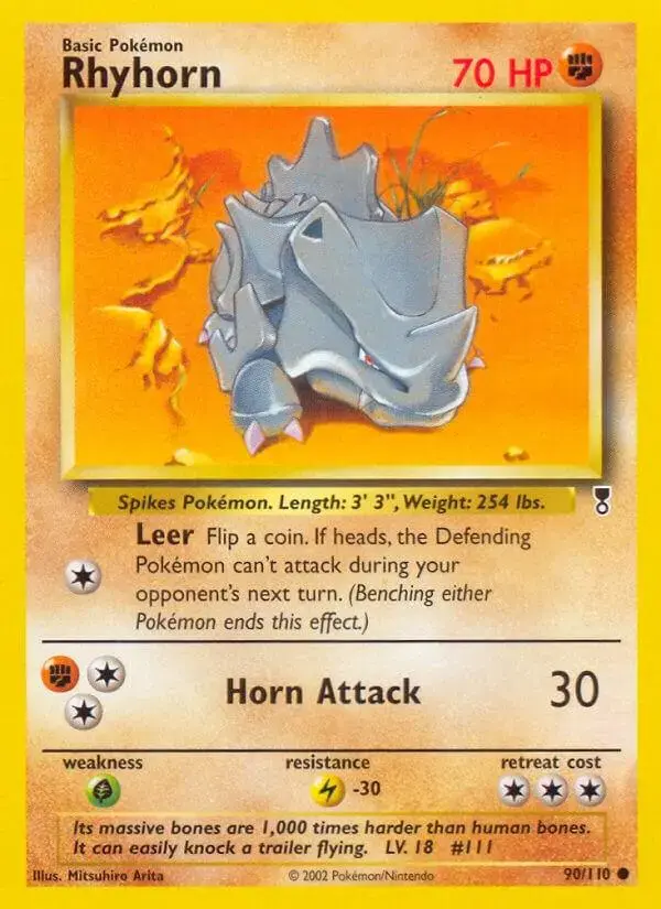 Rhyhorn - Pokemon Legendary Collection #90