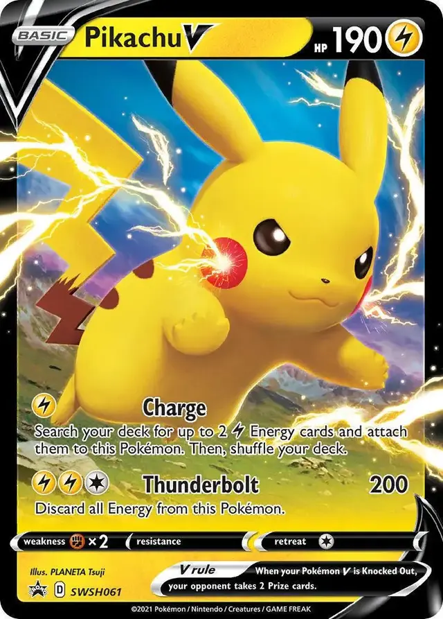Pikachu V [Jumbo] - Pokemon Jumbo Cards #SWSH061