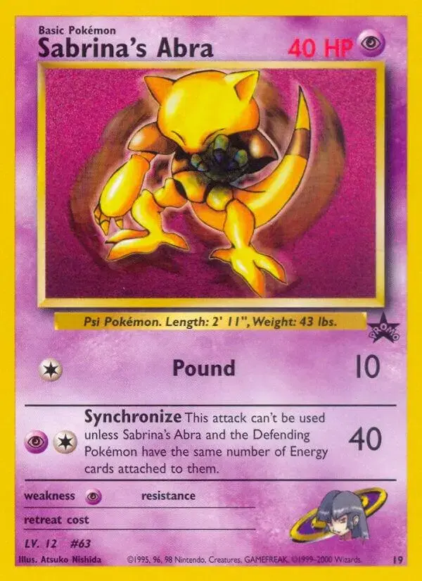 Sabrina's Abra - Pokemon WoTC Promos #19