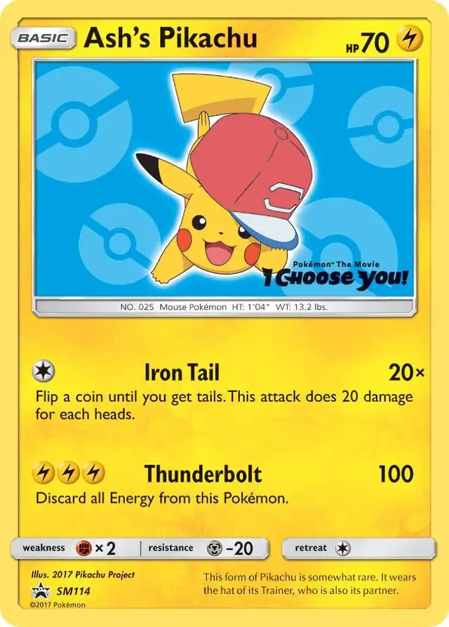 Ash's Pikachu - Pokemon SM Promos #SM114