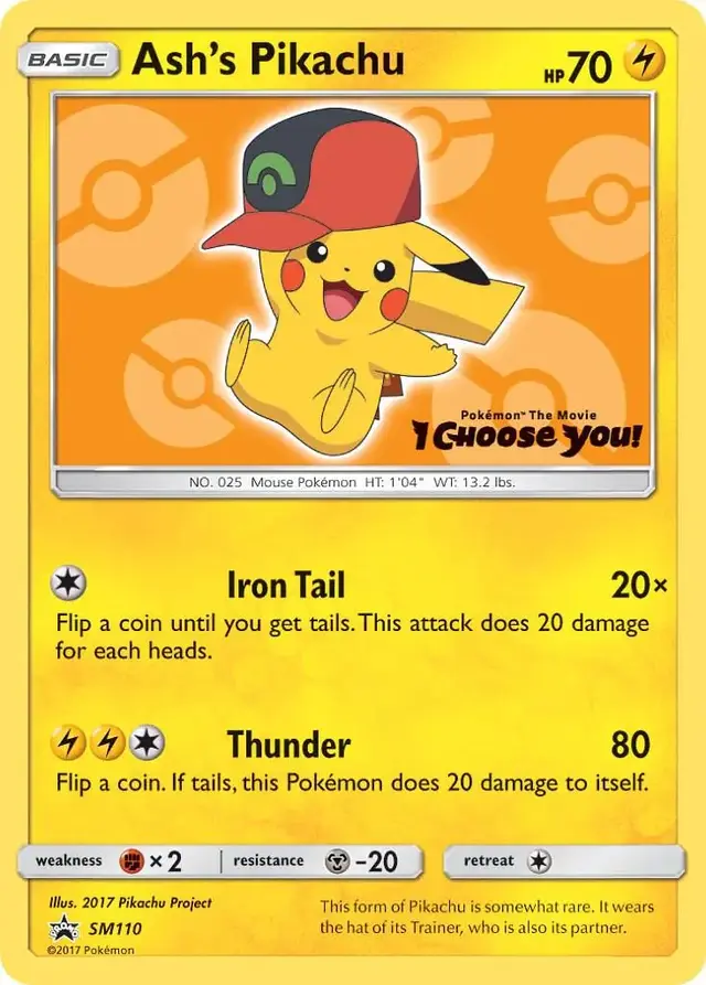 Ash's Pikachu - Pokemon SM Promos #SM110