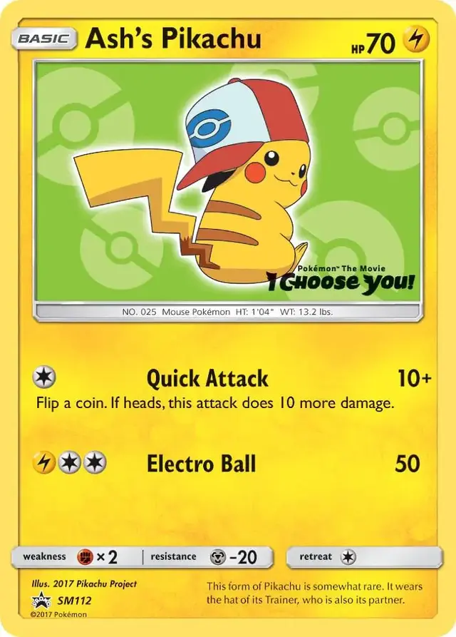 Ash's Pikachu - Pokemon SM Promos #SM112
