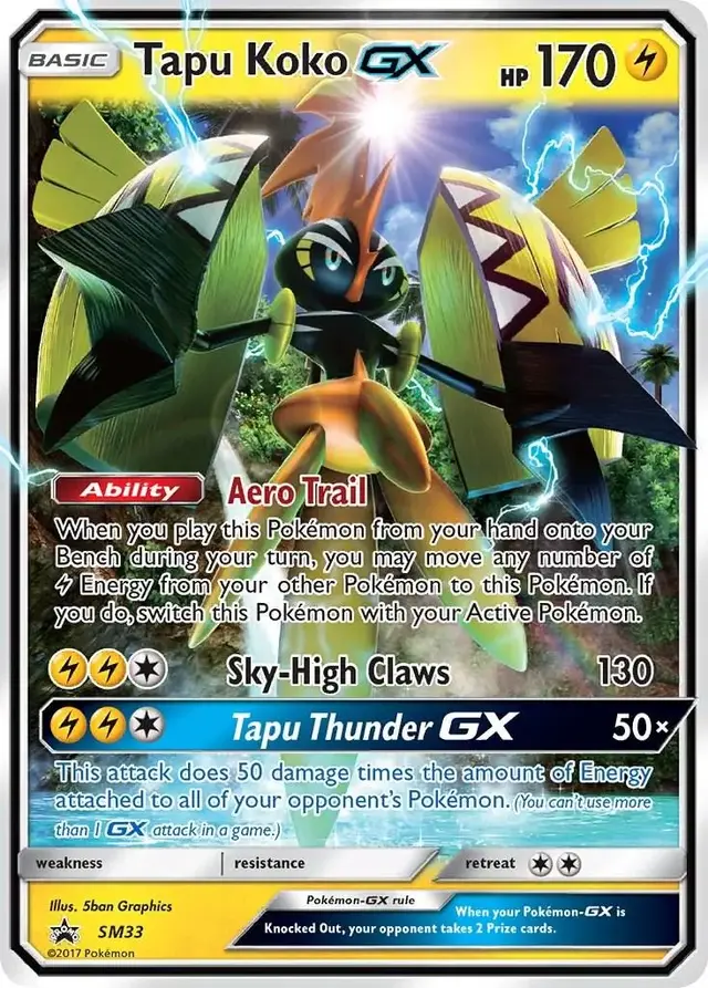 Tapu Koko GX - Pokemon SM Promos #SM33