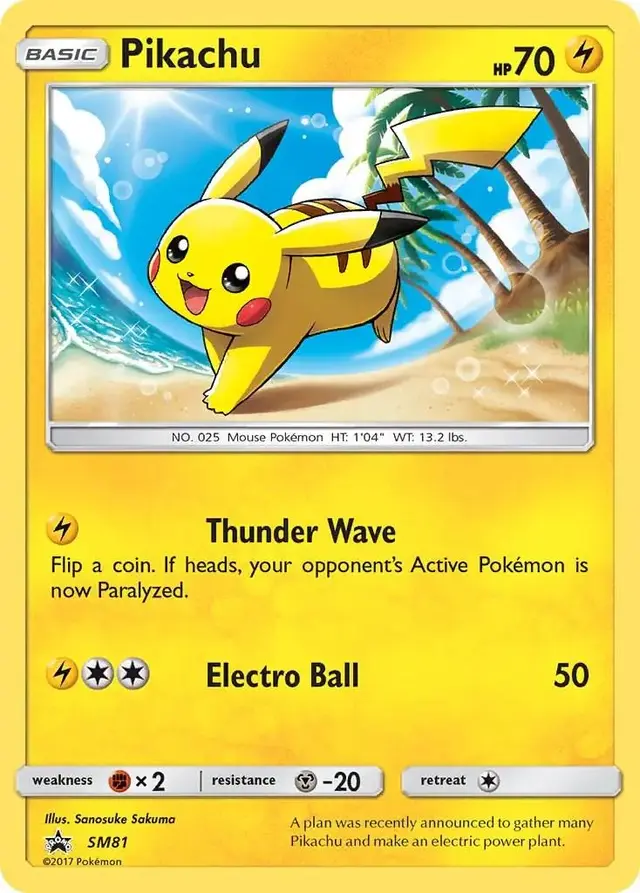 Pikachu - Pokemon SM Promos #SM81