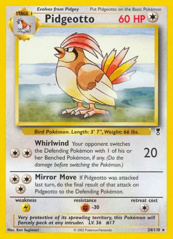Pidgeotto - Pokemon Legendary Collection #34