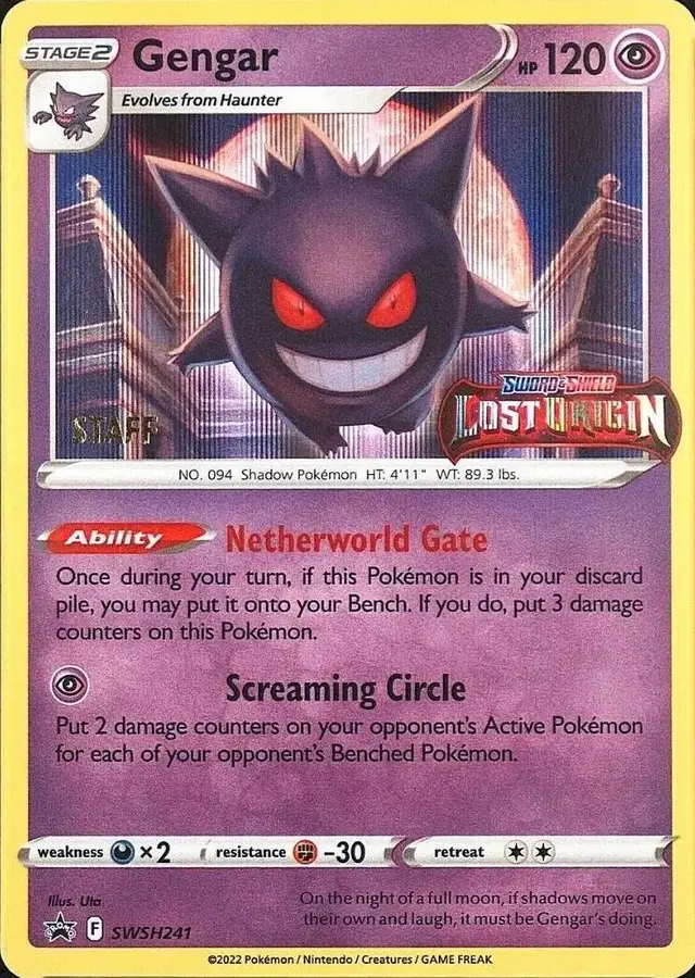 Gengar [Prerelease Staff] - Pokemon Prerelease & Staff Promos #SWSH241
