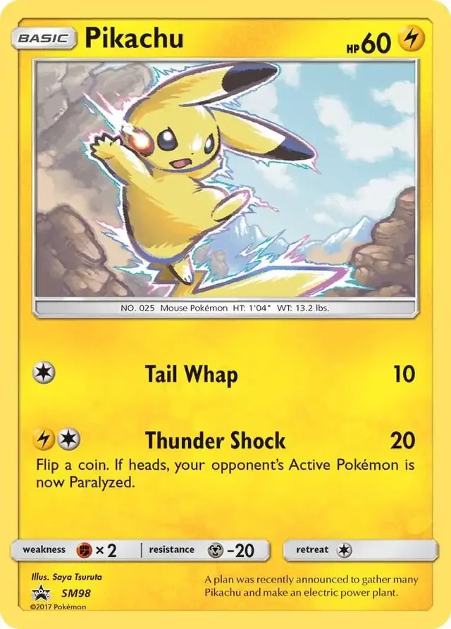 Pikachu - Pokemon SM Promos #SM98