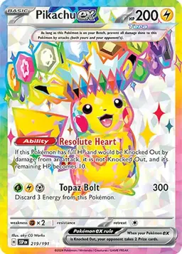 Pikachu ex 219 - Pokemon Surging Sparks