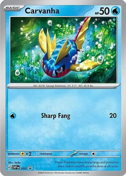 Carvanha - Pokemon Scarlet & Violet Promos #93