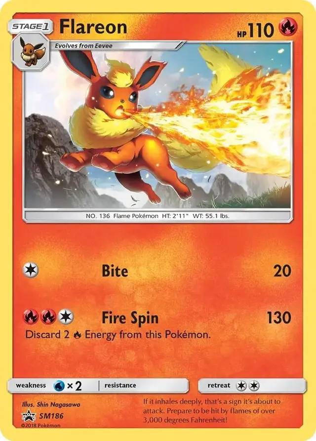 Flareon #SM186 - Pokemon SM Promos