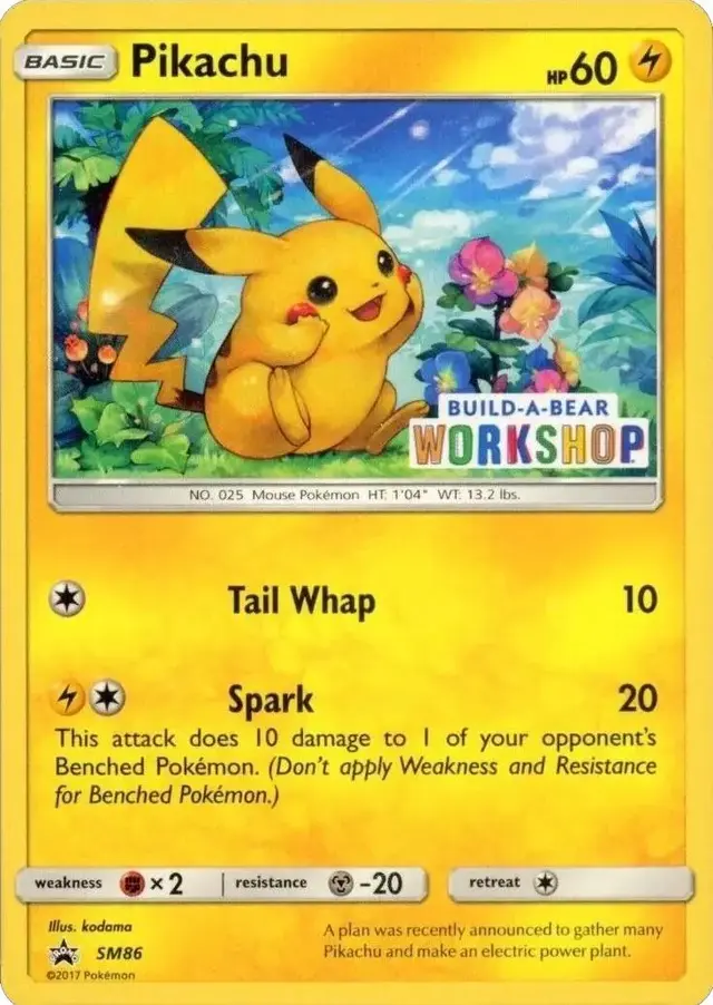 Pikachu [Build-A-Bear] - Pokemon SM Promos #SM86