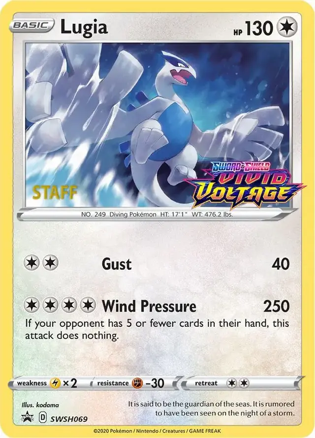 Lugia [Staff] - Pokemon Prerelease & Staff Promos #SWSH069