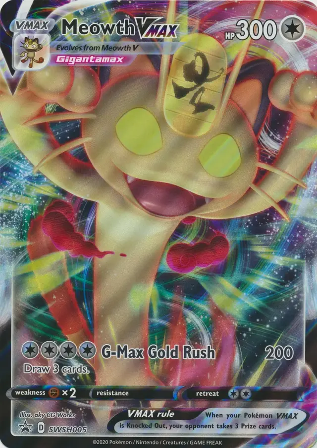 Meowth VMax [Jumbo] - Pokemon Jumbo Cards #SWSH005