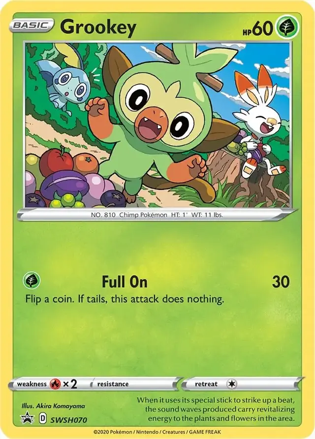 Grookey - Pokemon Sword & Shield Promos #SWSH070