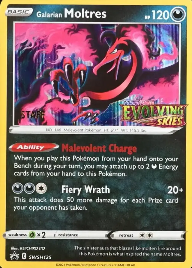 Galarian Moltres [Prerelease Staff] - Pokemon Prerelease & Staff Promos #SWSH125