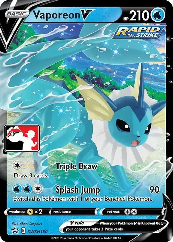 Vaporeon V [League Play] - Pokemon Tournament Promos #SWSH150