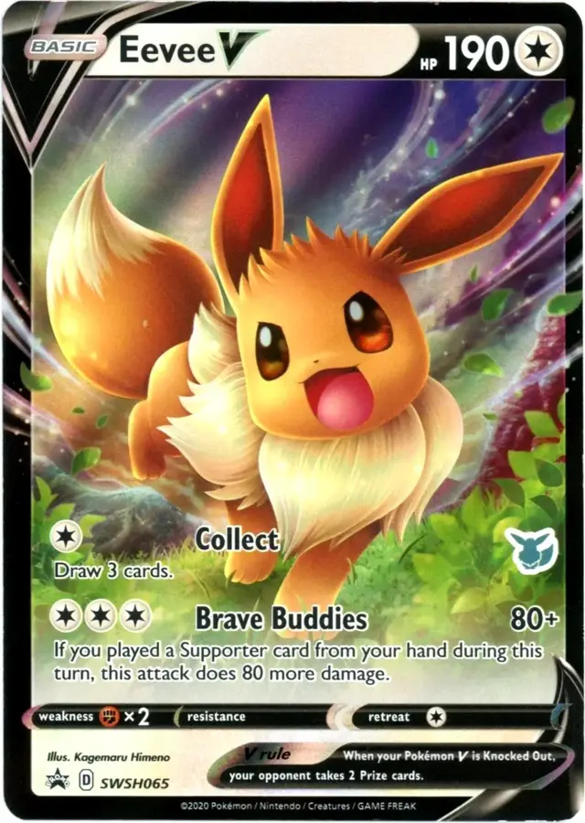 Eevee V [Stamped] - Pokemon Sword & Shield Promos #SWSH065