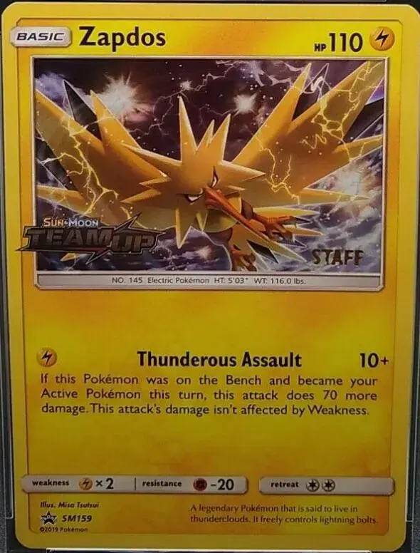 Zapdos [Staff] - Pokemon Prerelease & Staff Promos #SM159